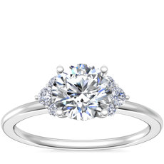 Demi Cluster Round Diamond Engagement Ring in 14k White Gold